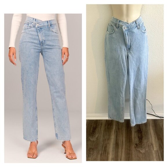 Abercrombie & Fitch Denim - Abercrombie & Fitch Light Blue Straight Leg Jeans